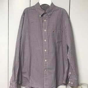 Nautica plaid cotton button down shirt
